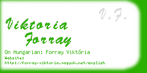 viktoria forray business card